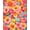Multicolor Pink Orange Yellow, Pattern 3, variant on ODIKA Abstract Pink Pastel Shapes Doodle Border Squiggles Orange Pet Friendly & Kids Safe for Bedroom, Bedside, Nursery