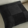 thumbnail image 4 of Fancy Homi Set of 2 Black White Boho Decorative Throw Pillow Covers 20x20 inch for Living Room Bedroom Couch Bed, Modern Farmhouse Home Decor, Striped Patchwork Plaid Corduroy Accent Cushion Case, 4 of 6