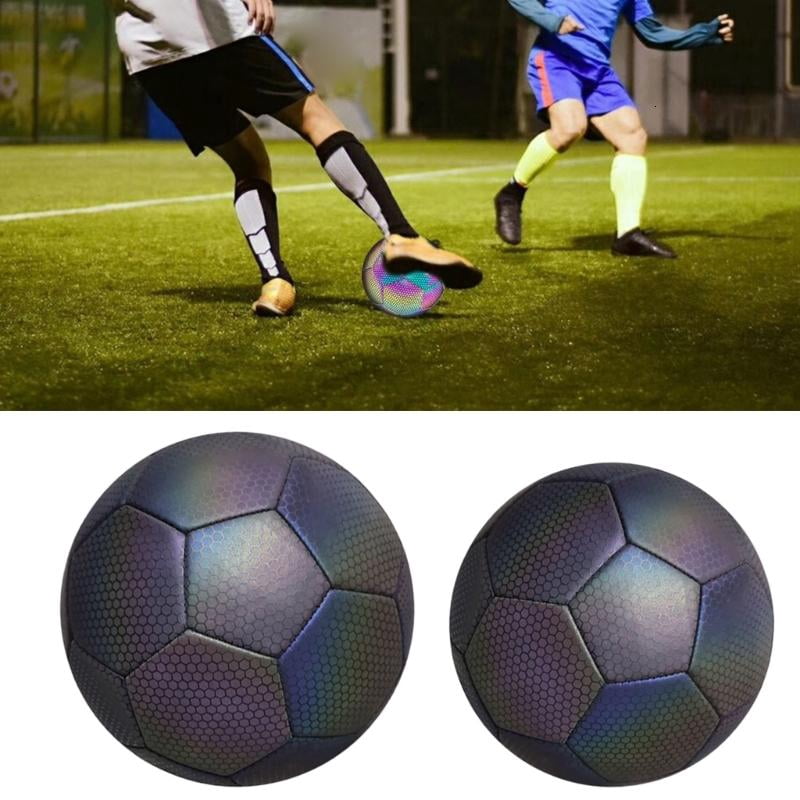 CEORPER Soccer Balls Reflective Soccer Balls Size 4, 5 Glowing Football Indoor Outdoor
