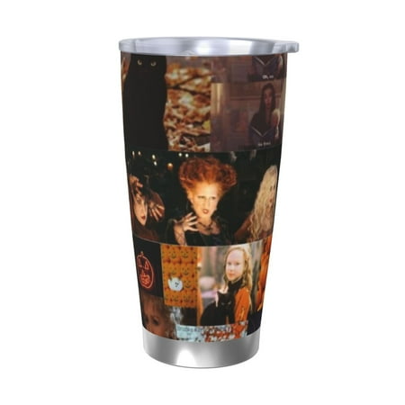 

Hocus Pocus Coffee Mug 20 Oz Insulated Stainless Steel Coffee Travel Mug | Vacuum Sealed Cartoon Design Bottle for Car & Gifts
