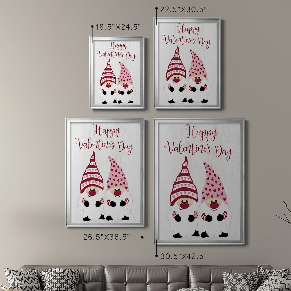 Valentines Gnomes Premium Classic Framed Print - Ready to Hang
