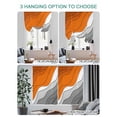 thumbnail image 4 of Orange Grey Ombre Tie Up Curtains for Windows 63 Inch Length Balloon Curtains Kitchen Adjustable Balloon Window Shade Modern Geometric Abstract Aesthetics Cream Tie Up Bathroom Curtain Window 52"x63", 4 of 6