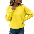 thumbnail image 5 of Zorvxlyn Fleece Lined Sweatshirt Women Winter Warm Long Sleeve Women's Crewneck Sweatshirts Oversized Streetwear Tshirts Shirts for Women, 5 of 6