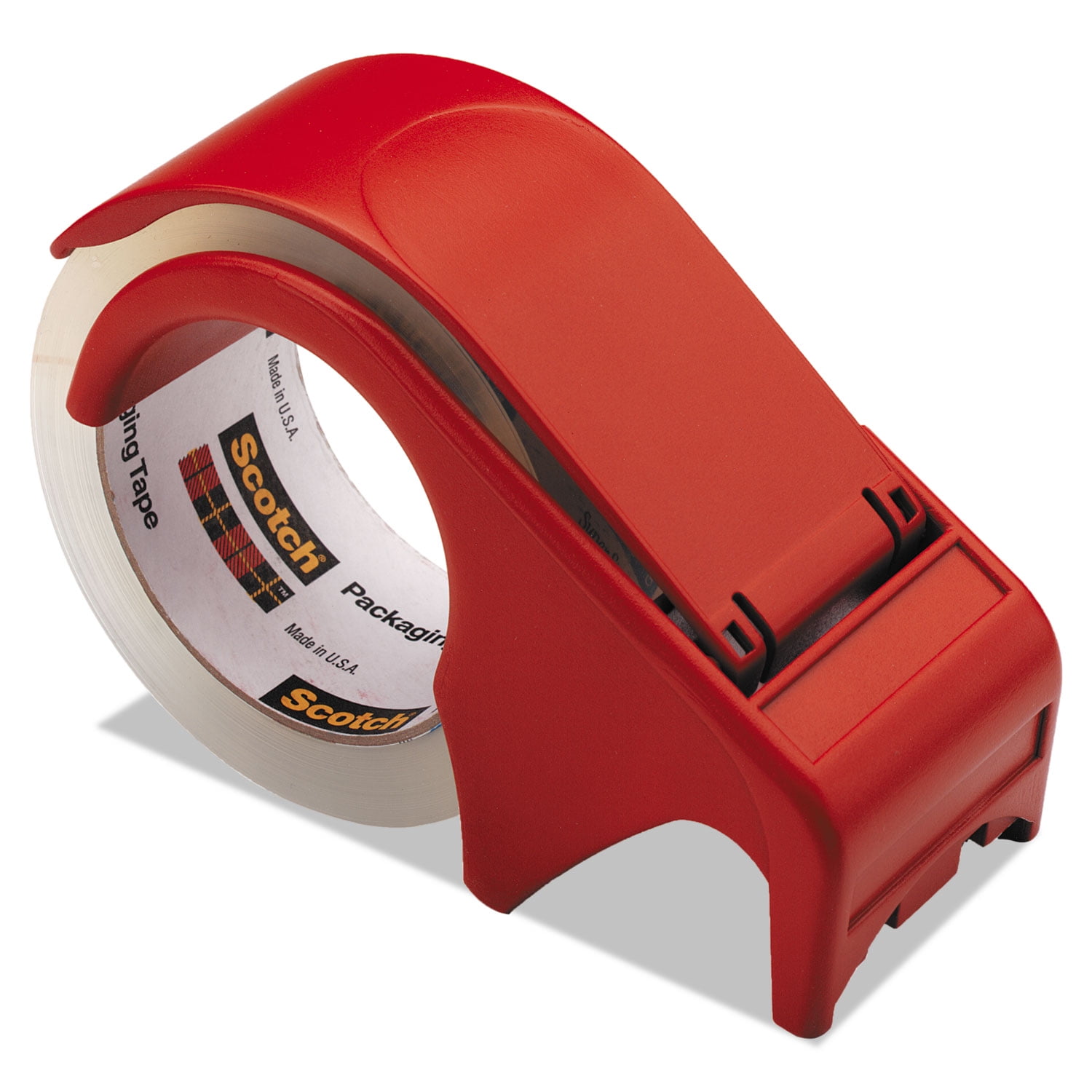 Scotch Compact and Quick Loading Dispenser For Box Sealing Tape, 3' Core, Plastic, Red