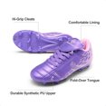thumbnail image 4 of Dream Pairs Boys Girls Soccer Football Cleats Shoes(Toddler/Little Kid/Big Kid) SUPERFLIGHT-3K LIGHT/PURPLE/PINK Size 3, 4 of 5