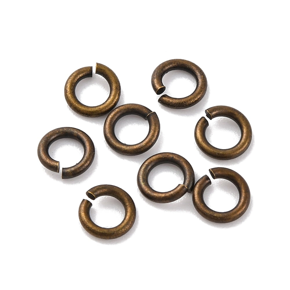 Brass Open Jump Rings Cadmium Free & Lead Free Antique Bronze 5x1mm Inner Diameter: 3mm 7142pcs/500g