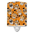 thumbnail image 1 of "Treasures Day of the Dead Luz nocturna de cerámica naranja, 6x4, multicolor" Caroline's Treasures  BB5118CNL, 1 of 1