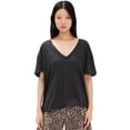 thumbnail image 1 of Remera Mujer Free People Nina Cuello en V Negra Talle L, 1 of 6