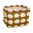 thumbnail image 3 of Cotton Linen Desktop Storage Basket | Small Fabric Organizer for Home | Foldable Modern Cloth Bin | Handles & Easy-Clean Lining | 1-Pack | Multi-Pattern Storage Box, 3 of 3