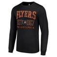 thumbnail image 2 of Men's Starter Black Philadelphia Flyers Retro Graphic Long Sleeve Crew T-Shirt, 2 of 3