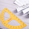 thumbnail image 3 of Angle Measurer Protractor Wooden Yellow 1 Piece Teaching Tool, 3 of 6