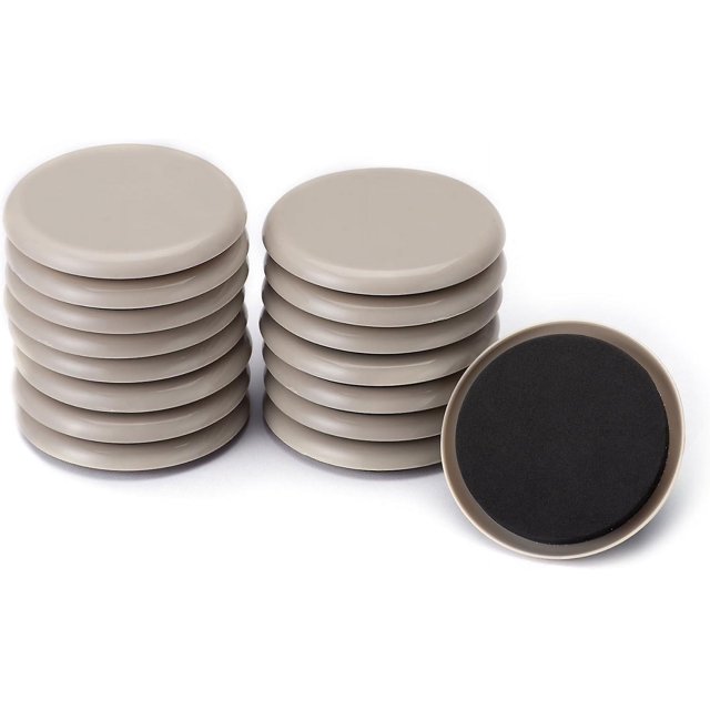 Deslizadores para muebles, paquete de 16 deslizadores para patas de muebles, almohadillas para mover alfombras y muebles de 3,5 pulgadas, resistentes