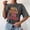1-Gray, variant on Tunic Tees for Women Casual Letter Print Tops Shirts Teen Gilrs Oversize Short Sleeve Funny Tunic Round Neck Blouses
