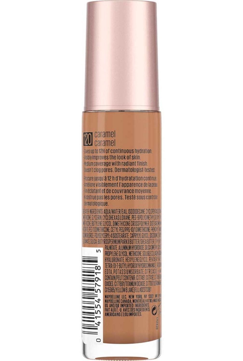 Fond de teint liquide radieux et hydratant à couvrance moyenne