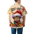 thumbnail image 5 of Merry Christmas Santa Abyssinian Scarf Twinkling Lights Xmas Holiday Hawaiian Shirt Breathable Summer Unisex Merch Cat Lover Kitten Owner Gifts - 00022, 5 of 6