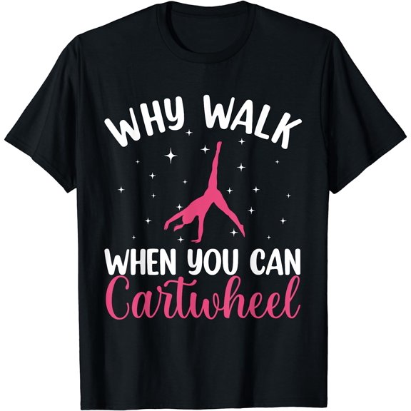 Cartwheel Art For Women Girls Gymnast Gymnastics Tumbling T-Shirt