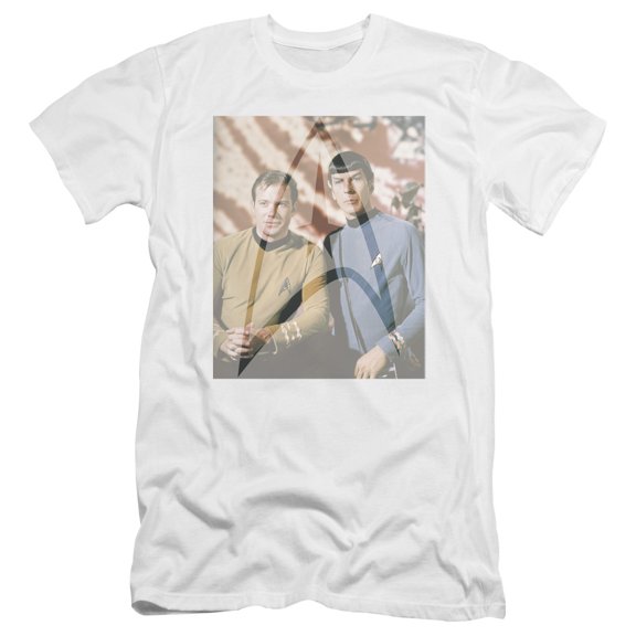 Star Trek Classic Duo Premium Canvas Adult Slim Fit 30/1 T-Shirt White