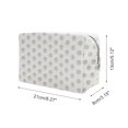 thumbnail image 2 of Unique Bargains 1 Pc Lightweight Rectangle Octagonal Dots Organizer Toiletry Bag for Travel White Gray Polyester, 2 of 6