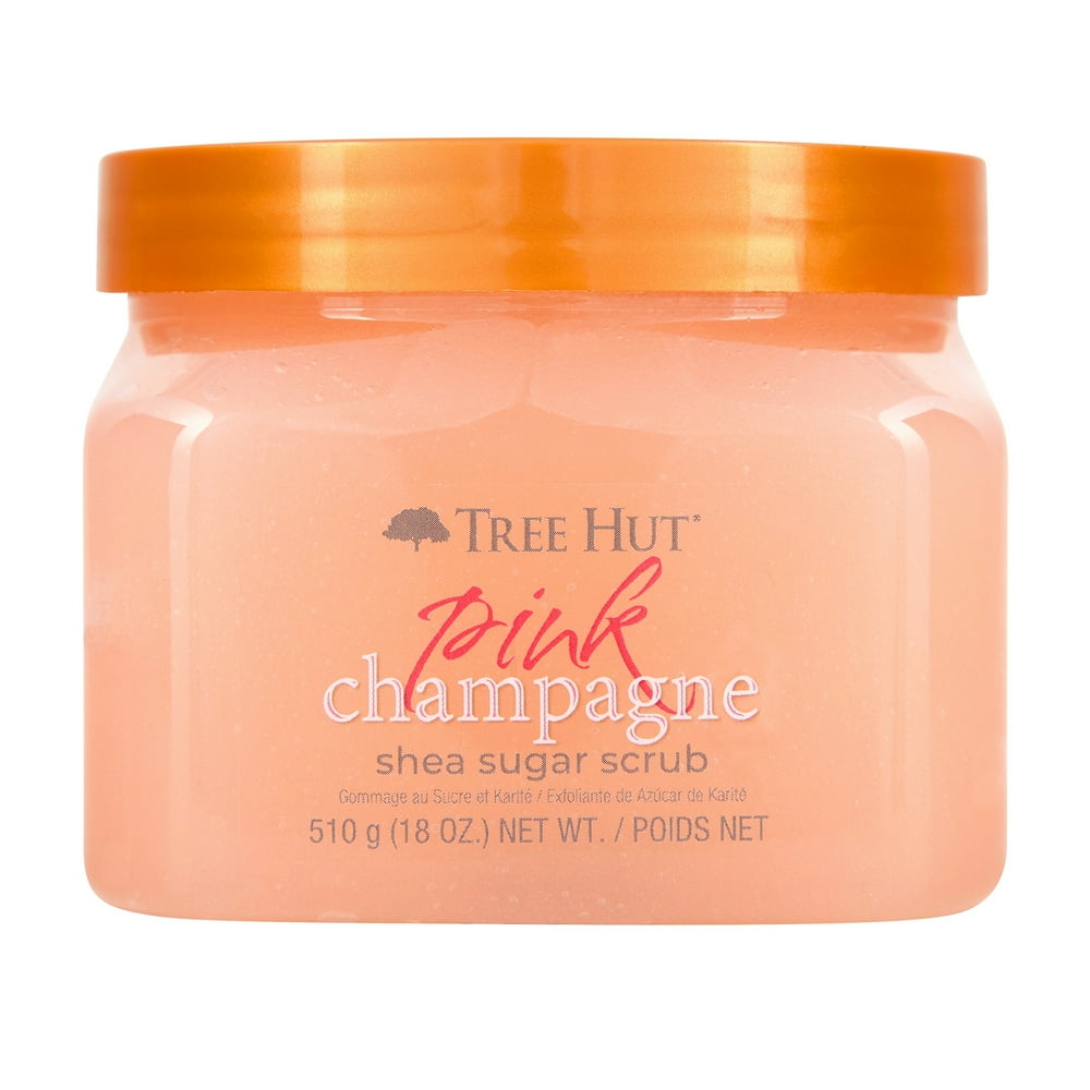 Tree Hut Shea Sugar Exfoliating Body Scrub Pink Champagne, 18 oz
