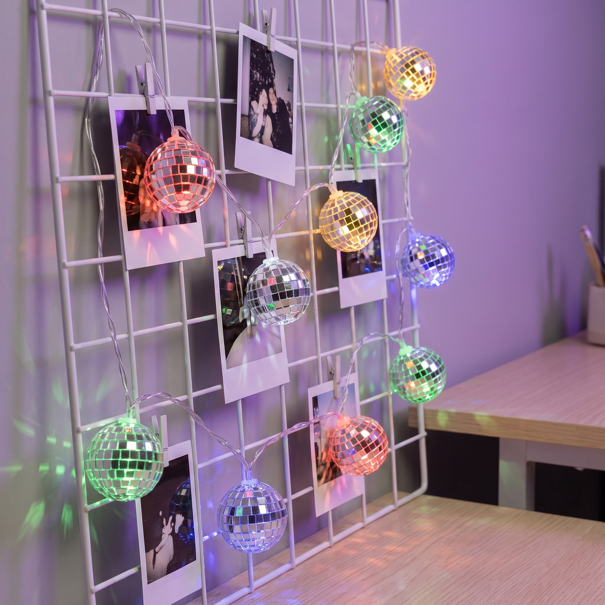 Unique Bargains Chic Punched Metal Lights for Festive 4.9 ft Colorful Battery Operated