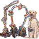 thumbnail image 1 of Perro grande XXL para masticadores agresivos, cuerda de algodón de 5 nudos casi indestructible para razas grandes, juguetes masticables resistentes para perros medianos, tou, 1 of 3