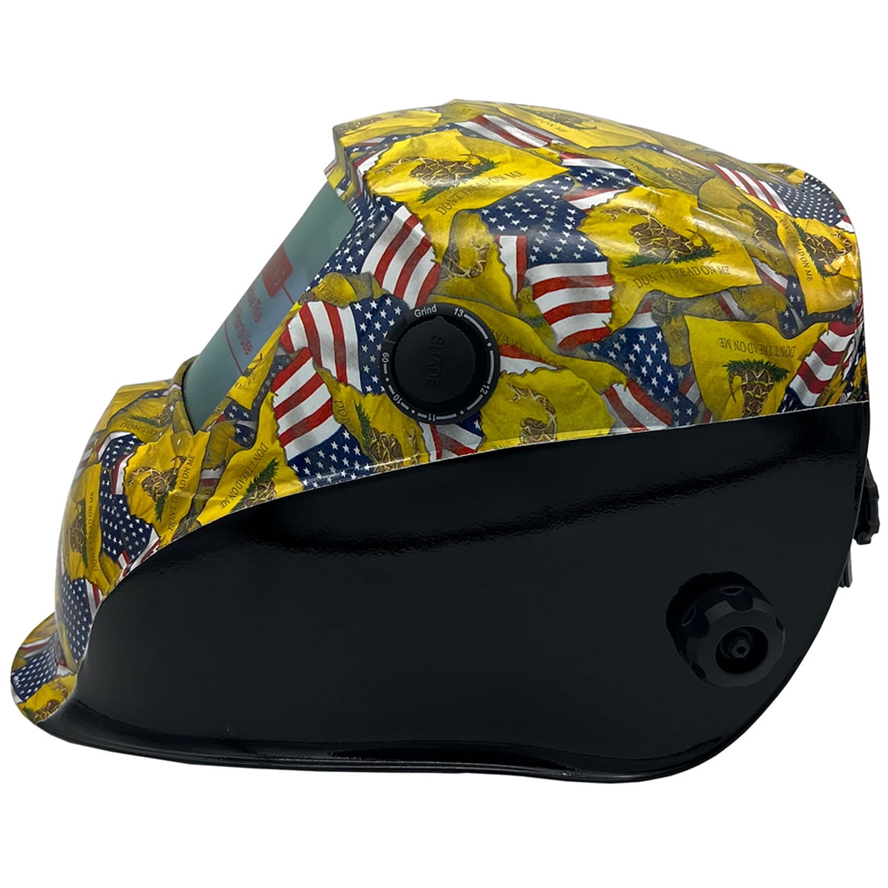 Don't Tread On Me USA Flag Pattern Hydro Dipped Auto Darkening Welding Helmets