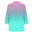 thumbnail image 4 of mfyjkho Tops Para Salir, Camiseta De Mujer Con Cuello En V, Solapa Y Manga 3/4 A Juego Tops Para Salir Xl, 4 of 5