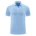 thumbnail image 1 of pstuiky camisetas de hombre, Blusa informal deportiva de manga corta con cuello vuelto para hombre, color liso, con absorción del sudor camisas casuales para hombre xxxl, 1 of 3