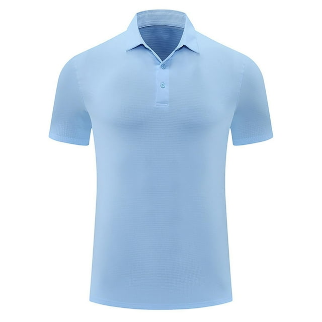 pstuiky camisetas de hombre, Blusa informal deportiva de manga corta con cuello vuelto para hombre, color liso, con absorción del sudor camisas casuales para hombre xxxl