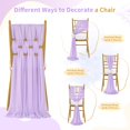 thumbnail image 3 of Ribbon, beauty veil, Valentine's Day hotel, wedding banquet, conference table decoration, pearl veil curtains Purple; 20*275cm, 3 of 5