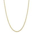 thumbnail image 2 of Real 14kt Yellow Gold 3.0mm Diamond Cut Quadruple Rope Chain; 24 inch; Lobster Clasp; for Adults and Teens; for Women and Men, 2 of 5