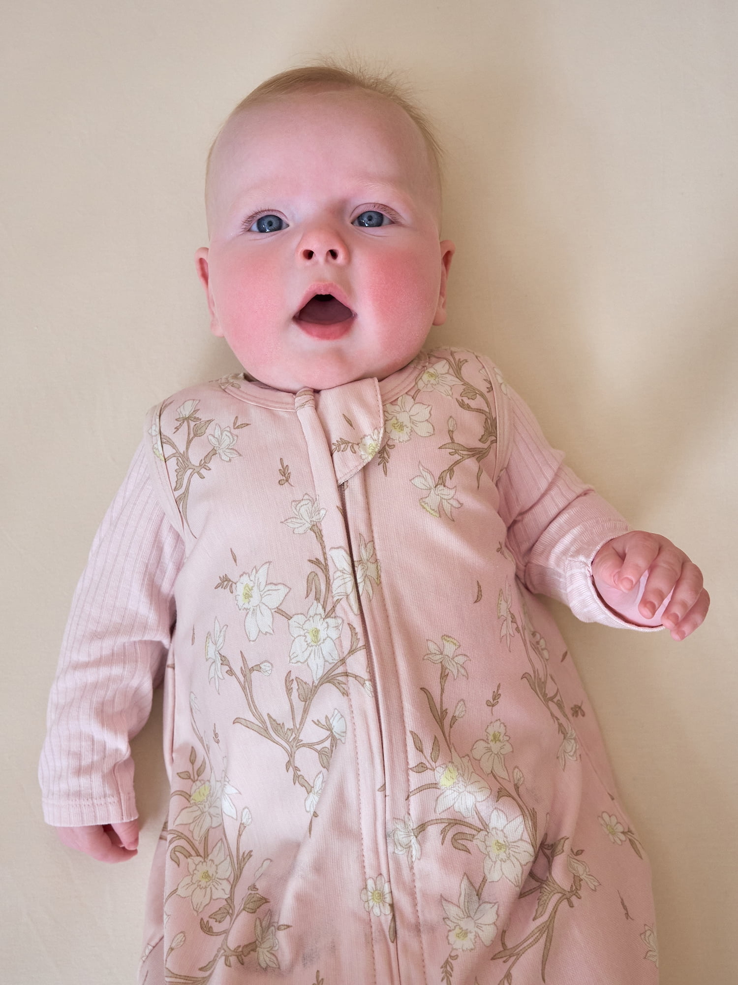 Modern Moments by Gerber Baby Neutral Two-Way Zip Super Soft Wearable Blanket, Garden, Size 0/6 Months