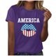 thumbnail image 1 of Blusa informal de manga corta con cuello redondo y estampado suelto de verano para mujer con estilo OAVQHLG3B Store  lin121212, 1 of 4
