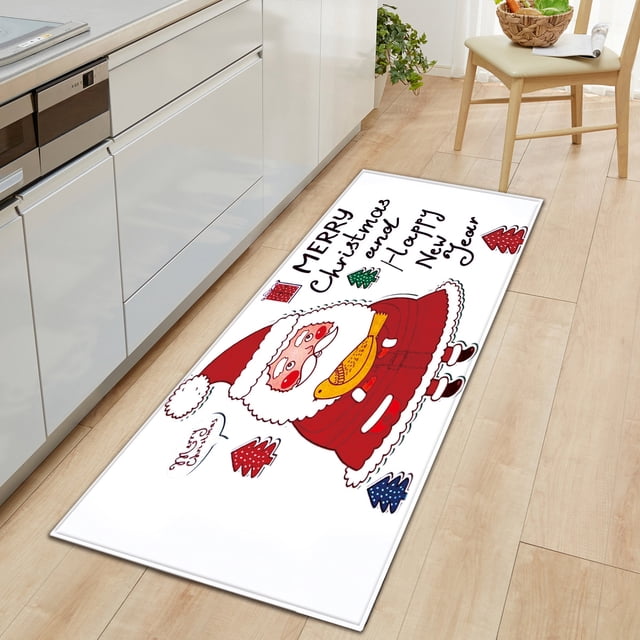 Felpudo para sofá de cocina navideño con absorción de agua, antideslizante y duradero