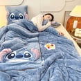thumbnail image 4 of Manta de invierno con bordado de Stitch de Disney, nueva manta de almohada 2 en 1 con Mickey Mouse, para sofá, oficina, siesta, regalos de Navidad, 4 of 4
