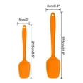 thumbnail image 2 of 2pcs Kitchen Cooking Silicone Spatula Set Heat Resistant Rubber Scraper Cooking Baking Utensils Orange, 2 of 7