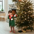 thumbnail image 5 of TAIAOJING Christmas Outfit 3Pcs Kids Boys Girls Christmas Set Belt Santa'S Helper Sequin Dress Xmas With Hat Stockings For Christmas Xmas Party Outfits 3-4 Years, 5 of 7