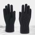 thumbnail image 3 of comerut 1 Pair Unisex Winter Gloves Five Finger Thick Heat Retention Touch Screen Anti-slip Soft Cold-proof High Elastic Wrist Cycling Riding Gloves, 3 of 7