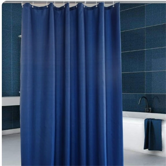 Shower Curtain*1 & Odor 10 Gauge Heavy Duty Shower Curtain Liner With Magnets Blue Shower Curtain