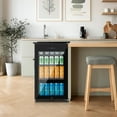 thumbnail image 4 of COLOZO Black Beverage Refrigerator Cooler, 96 Cans Freestanding Mini Fridge with Glass Door, 4 of 10