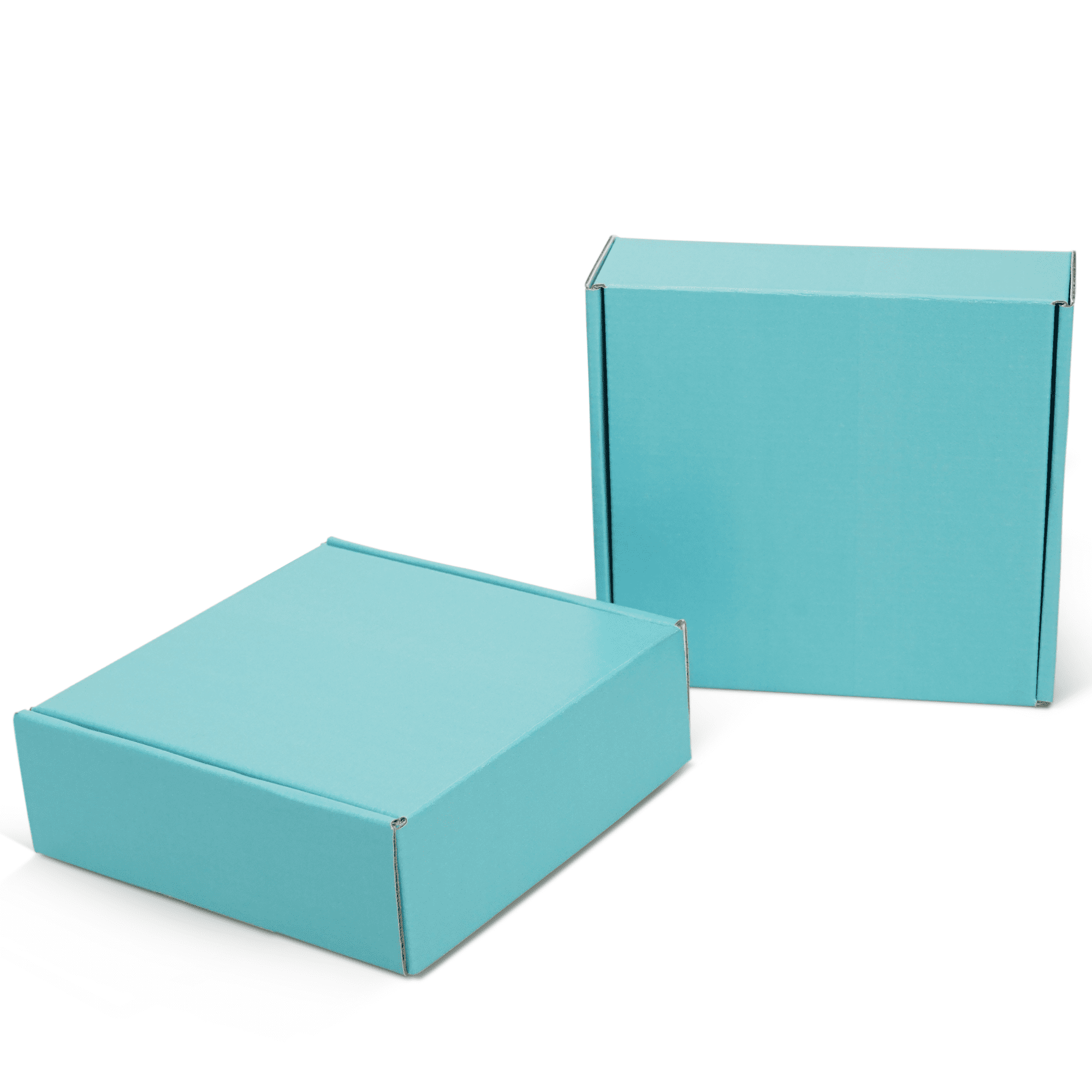 Teal Shipping Boxes 6" x 6" x 2" Teal Shipping Box Teal Gift Box