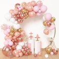 thumbnail image 1 of Kit de Arco con Guirnalda de Globos Amandir 150 piezas Oro Rosado Rosa Blanco, 1 of 6