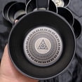 thumbnail image 4 of Steel Camping Bowl 250ml Stainless Steel Bowl with Handle for RV Travel Camping Backpacking Engraved Bottom Pattern Black, 4 of 7