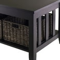 thumbnail image 3 of Winsome Wood Morris Coffee Table with 3 Storage Baskets, Espresso Finish, 3 of 5