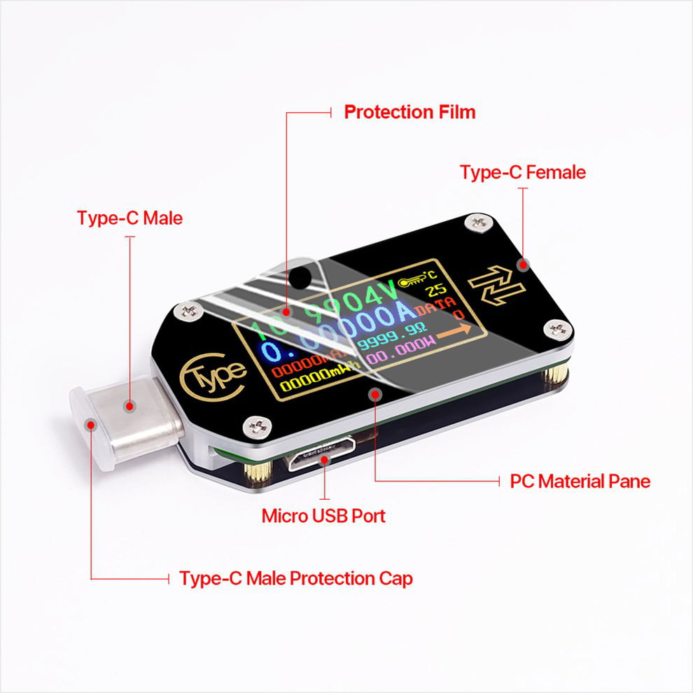 Details about    USB Power Meter TC66 USB Tester Type C USB Voltage Meter and Current Tester, 