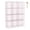 Pink, variant on Wire Cube Storage, 12 - Cube Organizer Metal C Grids, Modular Shelves Units, Closet Organizer, Ideal for Home, Office, Living Room, 36.6”L x 12.4”W 48.4”H, Brown
