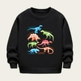 thumbnail image 2 of Rohuuque Kids Casual Pullover,Fashion Cartoon Print Hoodless Sweatshirt With Long Sleeve Tops 4 Years Black, 2 of 5