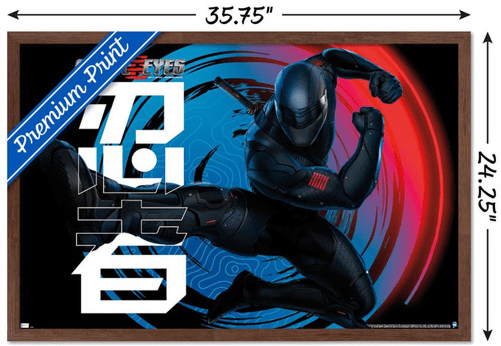 G.I. Joe: Snake Eyes - Kick Wall Poster, 22.375" x 34", Framed