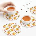 thumbnail image 4 of Leather Coasters with Heat-resistant for Drinks, red Pepper yellow -标题2 Octagon, 4 of 5
