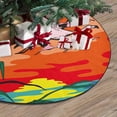 thumbnail image 3 of FMSHPON Flamingo Flying Against The Sun Xmas Christmas Tree Skirt Stand Mat for Holiday Party Decoration Indoor Outdoor 48 inches, 3 of 3